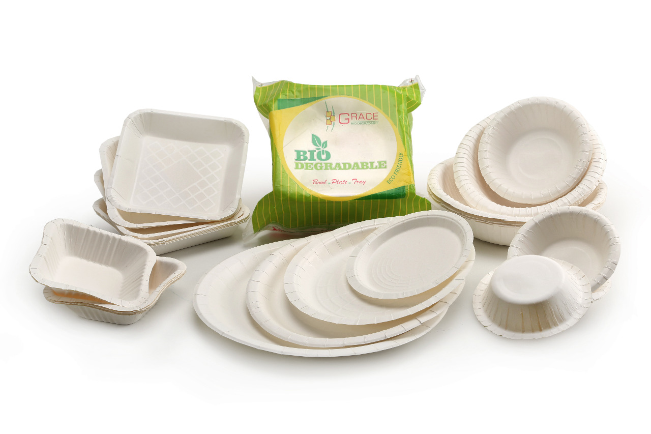 Grace Biodegradable Paper Plates, Tray and Bowls